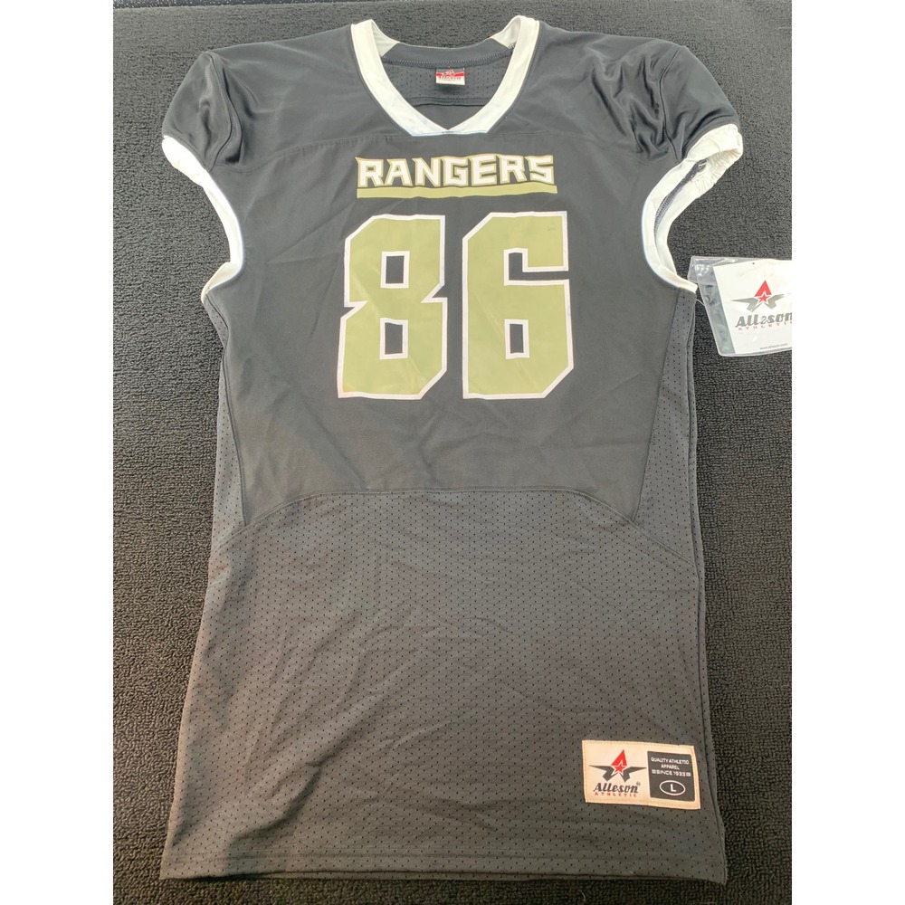 Alleson‎ Athletic Rangers Football Jersey Number 86 Men's Size L Black Gold